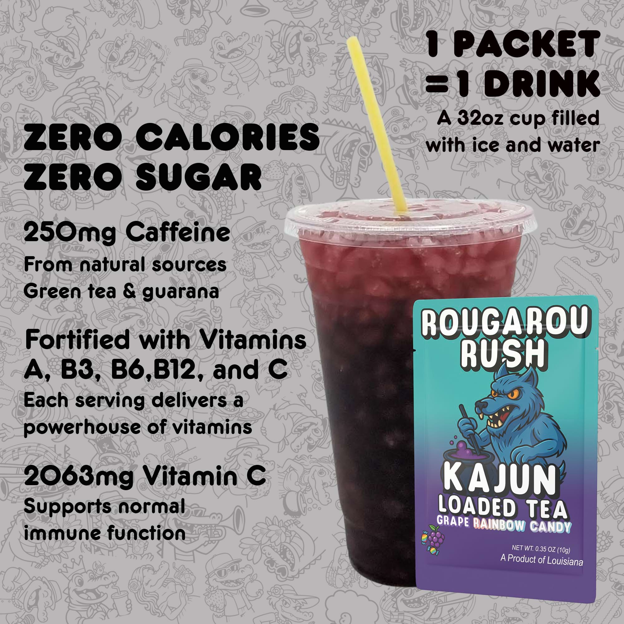 Rougarou Rush - Vibrant Sips for Everyday Enjoyment