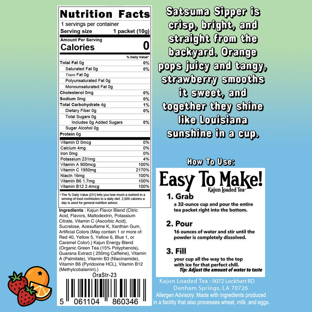 Satsuma Sipper - Lively Sips for Everyday Enjoyment
