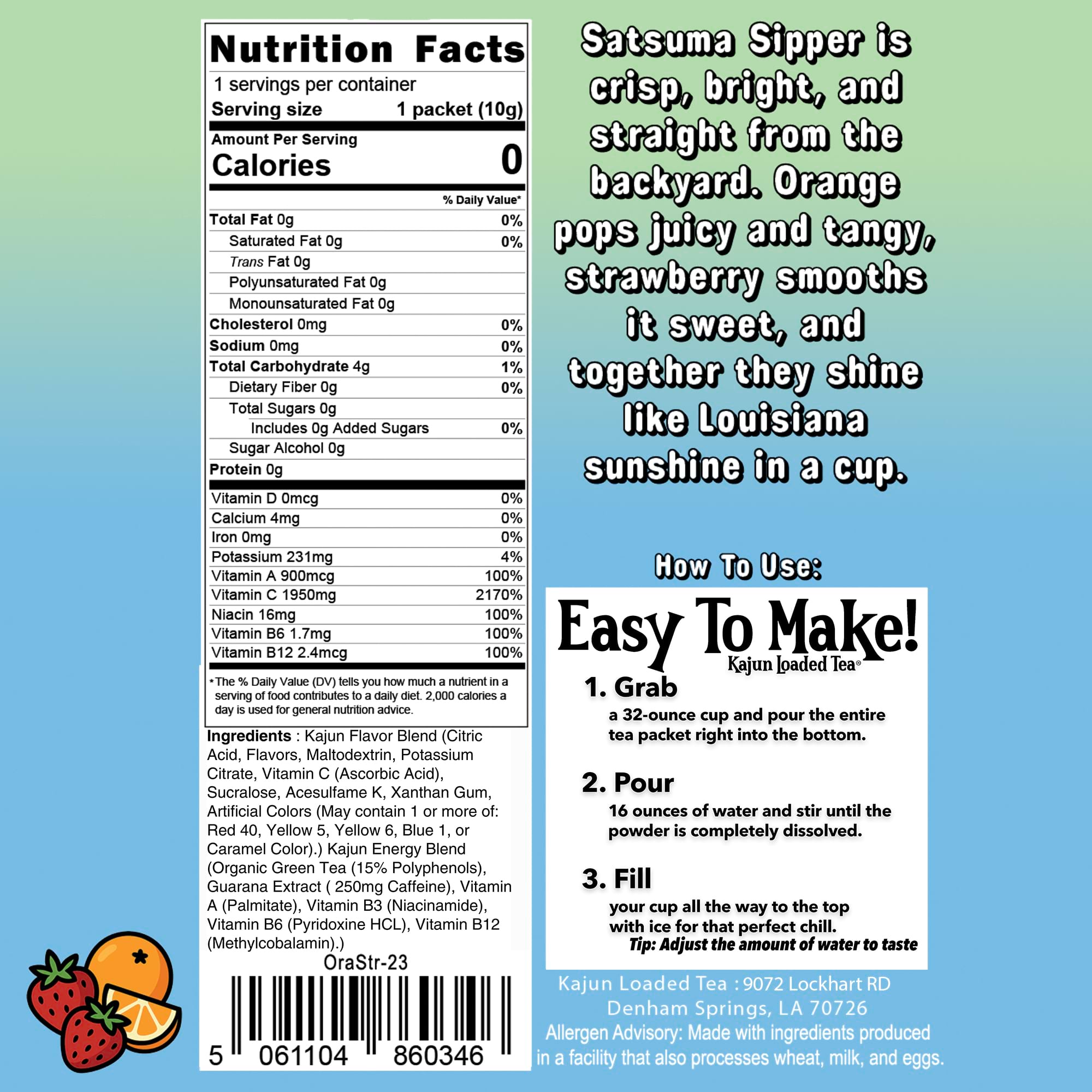 Satsuma Sipper - Lively Sips for Everyday Enjoyment