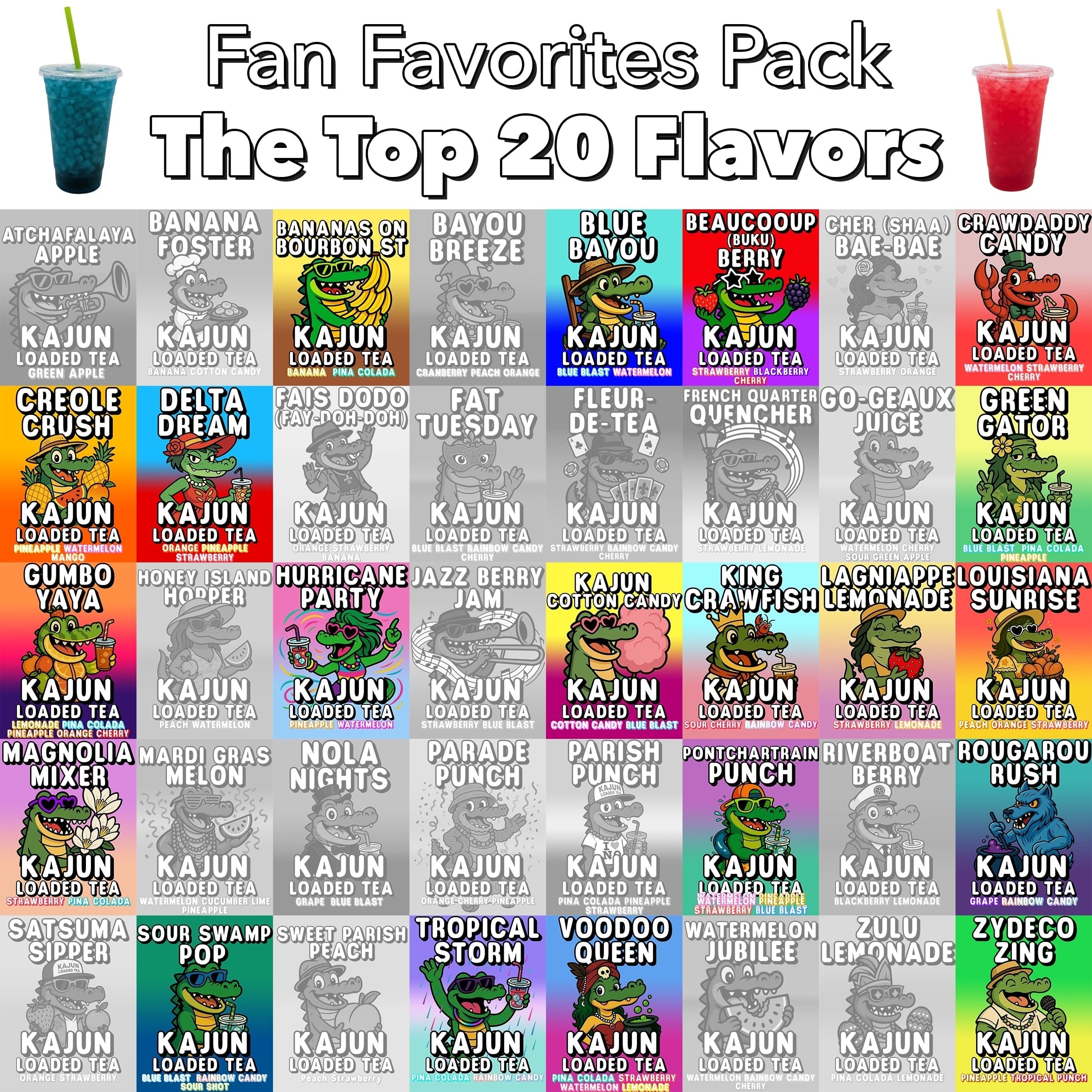 Fan Favorites 20-Pack - Cheerful Sips for Chilled Moments