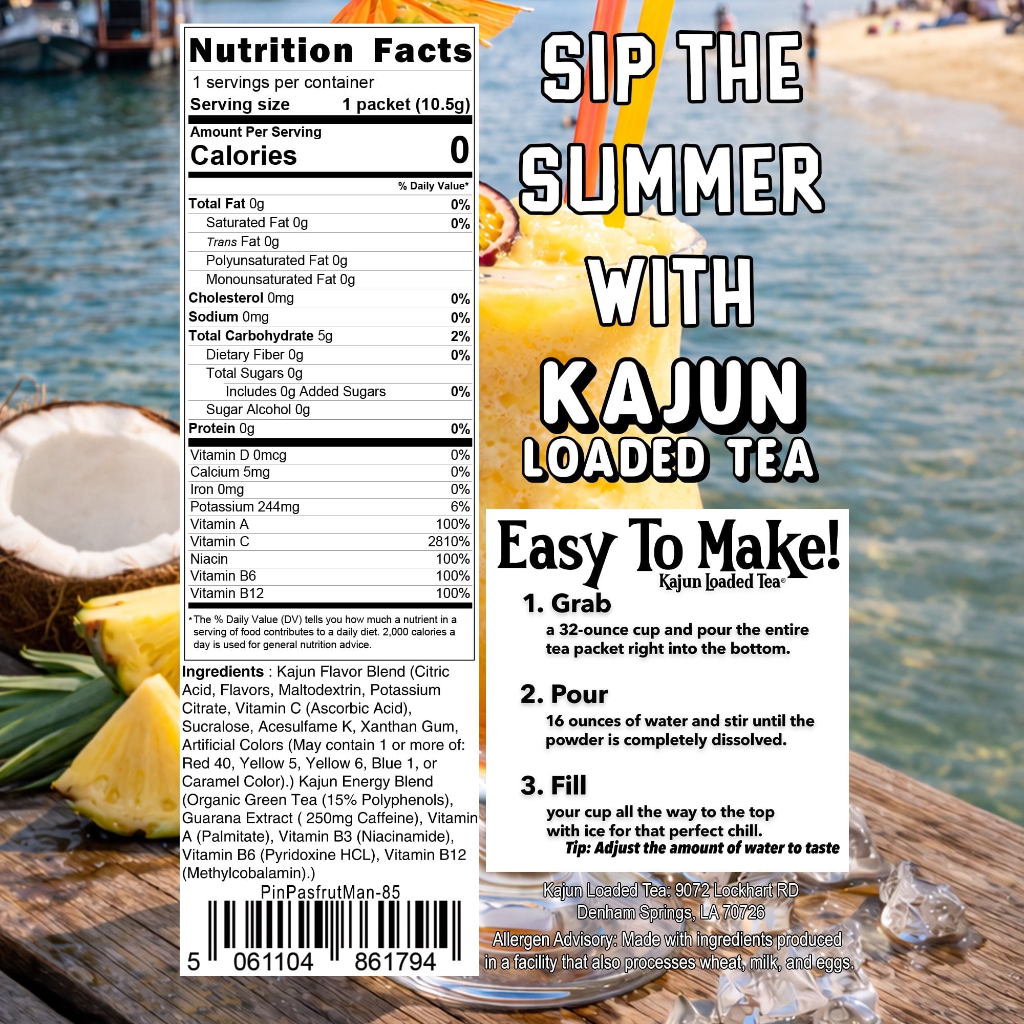 Passion Fruit Pina Colada - Sunny Sips for Iced Tea Moments