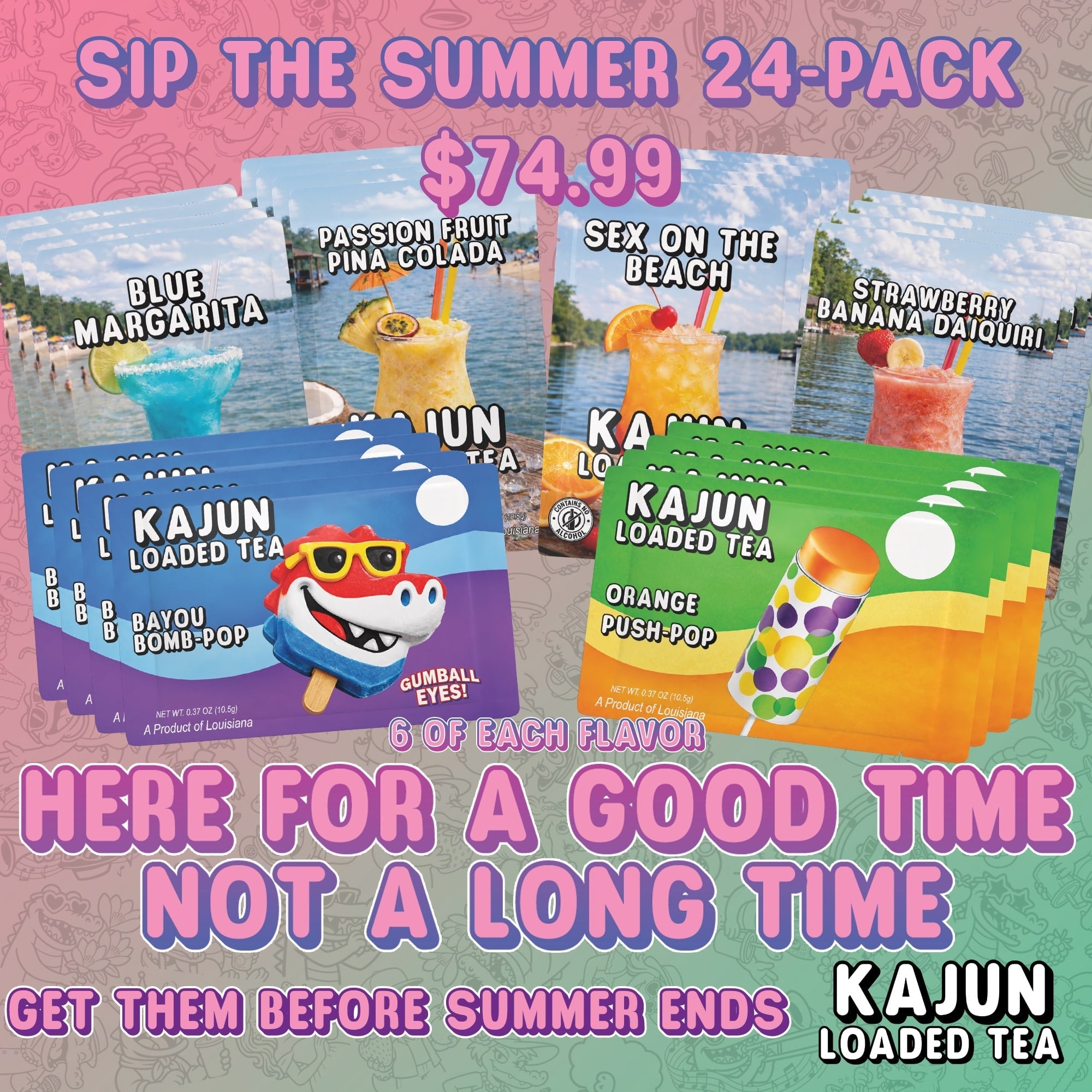 Sip the Summer Mocktails 6-Pack - Flavorful Sips for Cool Breaks