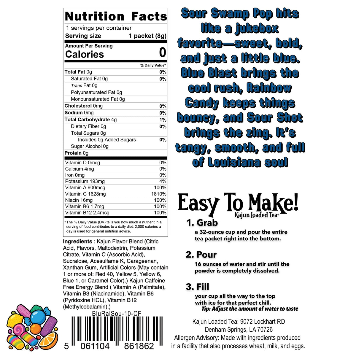 Sour Swamp Pop UNLoaded Tea (Caffeine Free) S49